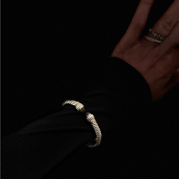 Colorè SG 14k gold and Sterling Silver Amethyst adjustable cuff. - Picture 6 of 9